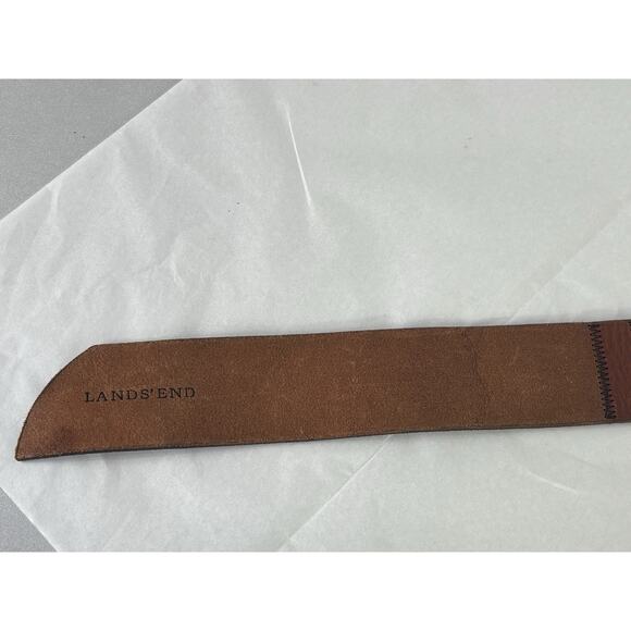 Land’s End Womens Size Large 33" - 36" Genuine Leather Boho Hippie Belt - Picture 11 of 16